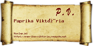 Paprika Viktória névjegykártya